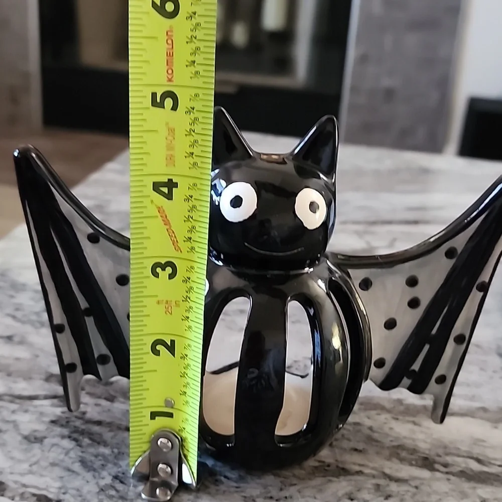 Bat Halloween Tea Light Candle Holder, Free Candles! - Picture 7 of 13